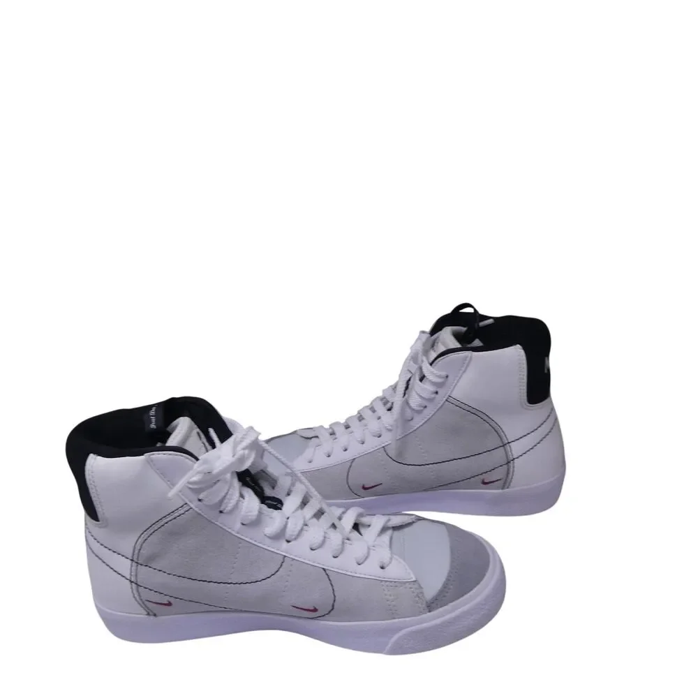 Nike Kids 4Y Blazer Mid 77 SE White Rush Maroon - DH8640-101